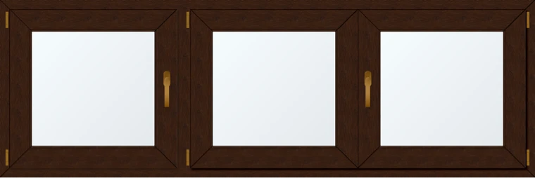 Trojkřídlé plastové okno 220x70