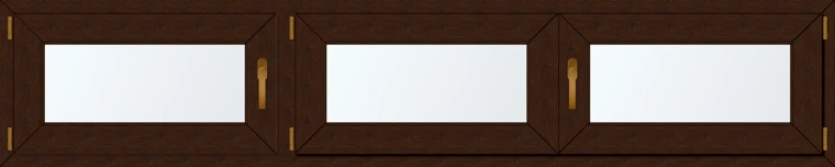 Trojkřídlé plastové okno 240x60