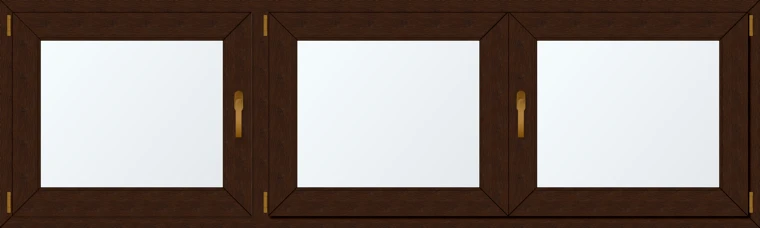 Trojkřídlé plastové okno 240x70