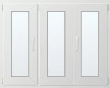 Trojkřídlé plastové okno 130x110