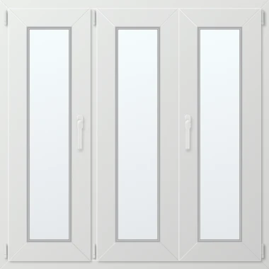 Trojkřídlé plastové okno 130x130