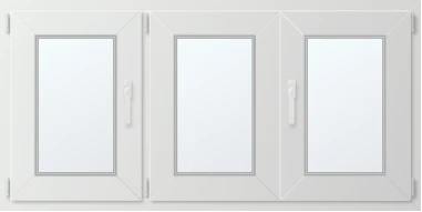 Trojkřídlé plastové okno 140x70