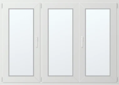 Trojkřídlé plastové okno 170x120