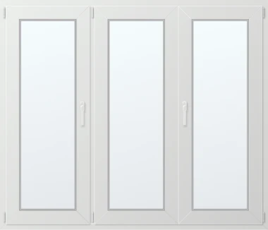 Trojkřídlé plastové okno 180x150