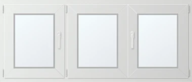 Trojkřídlé plastové okno 180x70