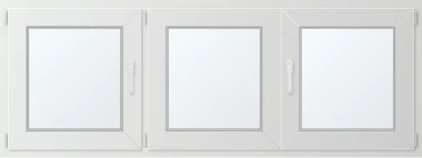 Trojkřídlé plastové okno 190x80