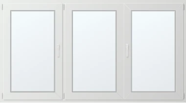 Trojkřídlé plastové okno 220x130