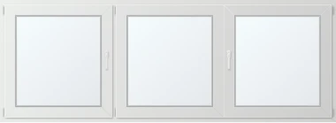 Trojkřídlé plastové okno 280x110