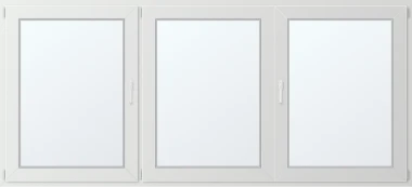 Trojkřídlé plastové okno 270x120