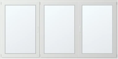 Trojkřídlé plastové okno 290x150