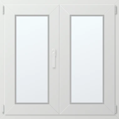 Dvoukřídlé plastové okno 100x100