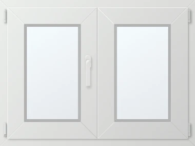 Dvoukřídlé plastové okno 110x80