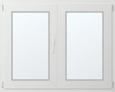Dvoukřídlé plastové okno 130x90