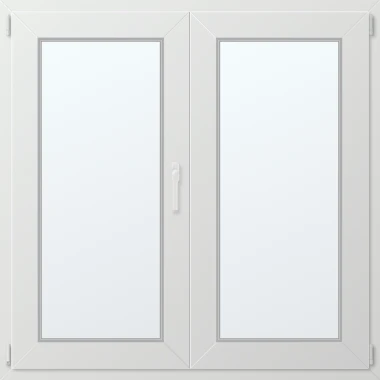 Dvoukřídlé plastové okno 120x120