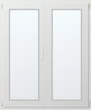 Dvoukřídlé plastové okno 120x160