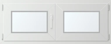 Dvoukřídlé plastové okno 120x60