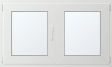 Dvoukřídlé plastové okno 120x80