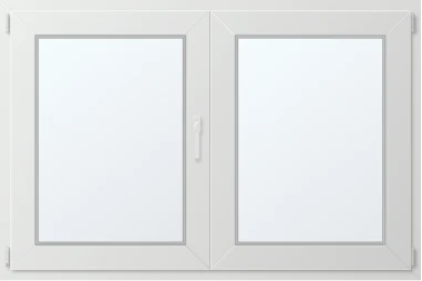 Dvoukřídlé plastové okno 150x110
