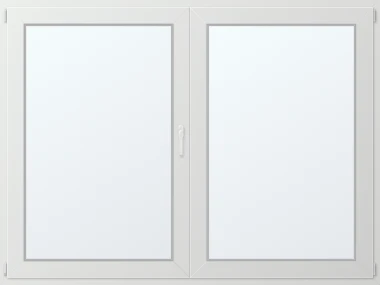 Dvoukřídlé plastové okno levé 210x150
