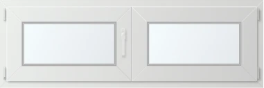 Dvoukřídlé plastové okno 140x60