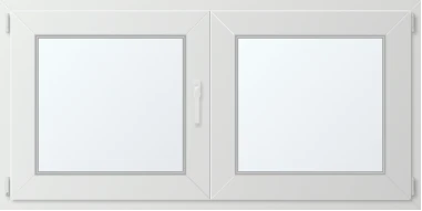 Dvoukřídlé plastové okno 140x80