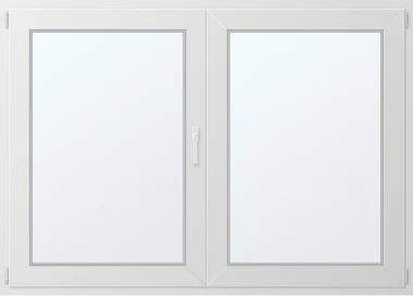 Dvoukřídlé plastové okno 180x130