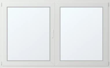 Dvoukřídlé plastové okno 210x120