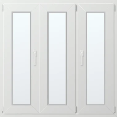 Trojkřídlé plastové okno 130x120