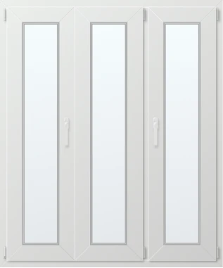 Trojkřídlé plastové okno 130x160