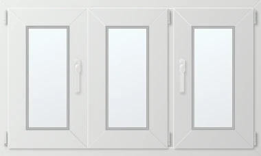 Trojkřídlé plastové okno 130x80