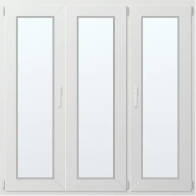 Trojkřídlé plastové okno 150x160