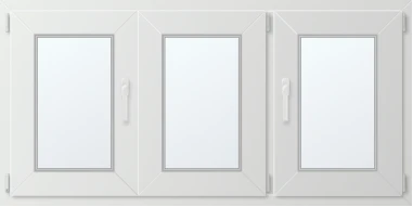 Trojkřídlé plastové okno 140x70