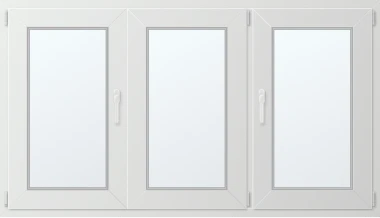 Trojkřídlé plastové okno 170x100