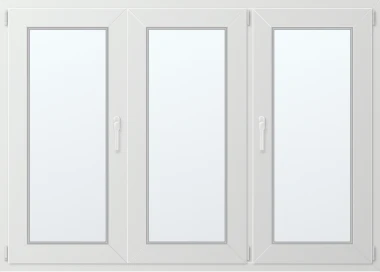 Trojkřídlé plastové okno 170x130