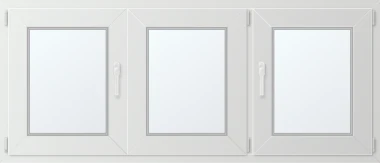 Trojkřídlé plastové okno 180x80