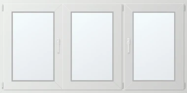 Trojkřídlé plastové okno 210x90