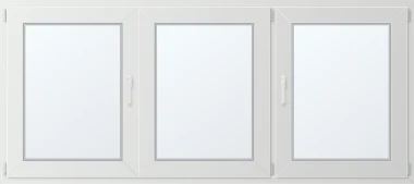 Trojkřídlé plastové okno 230x100