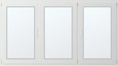 Trojkřídlé plastové okno 220x120