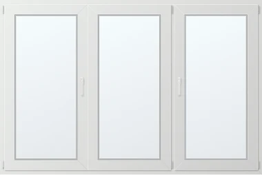 Trojkřídlé plastové okno 220x140