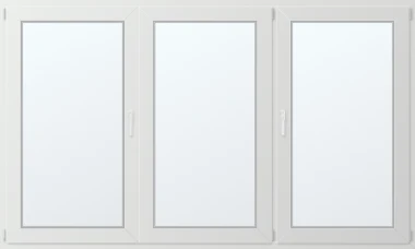 Trojkřídlé plastové okno 240x150