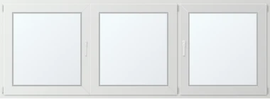 Trojkřídlé plastové okno 280x90