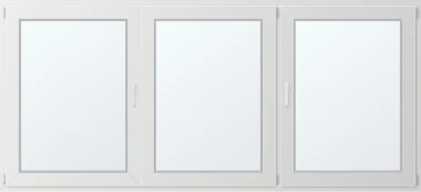 Trojkřídlé plastové okno 280x120