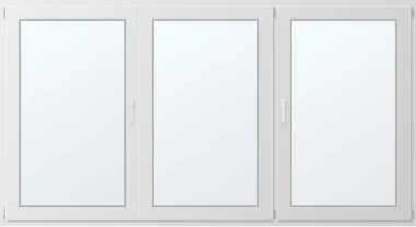 Trojkřídlé plastové okno 270x150