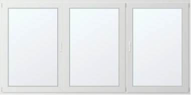 Trojkřídlé plastové okno 290x160