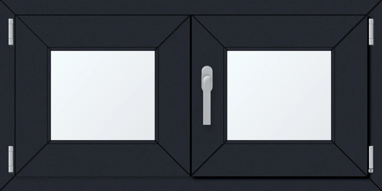 Dvoukřídlé plastové okno 100x60