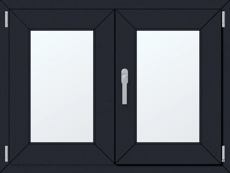 Dvoukřídlé plastové okno 100x70