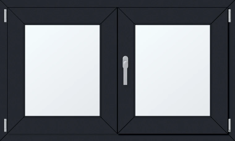 Dvoukřídlé plastové okno 120x70