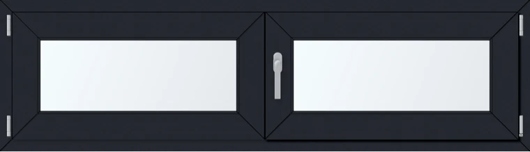 Dvoukřídlé plastové okno 170x60