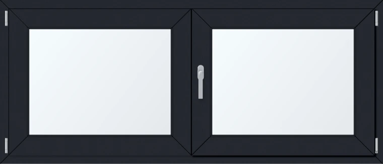 Dvoukřídlé plastové okno 170x70