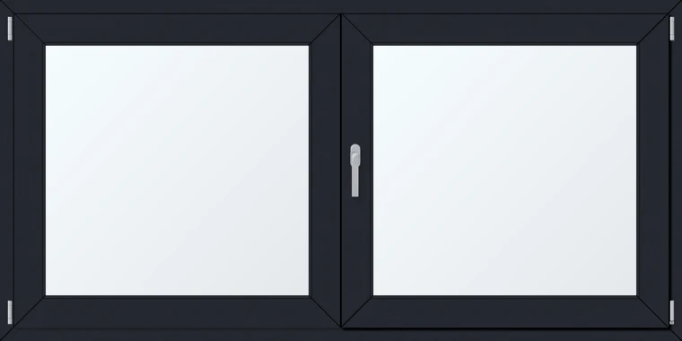 Dvoukřídlé plastové okno 210x110